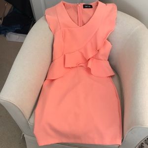 Orange ruffle dress